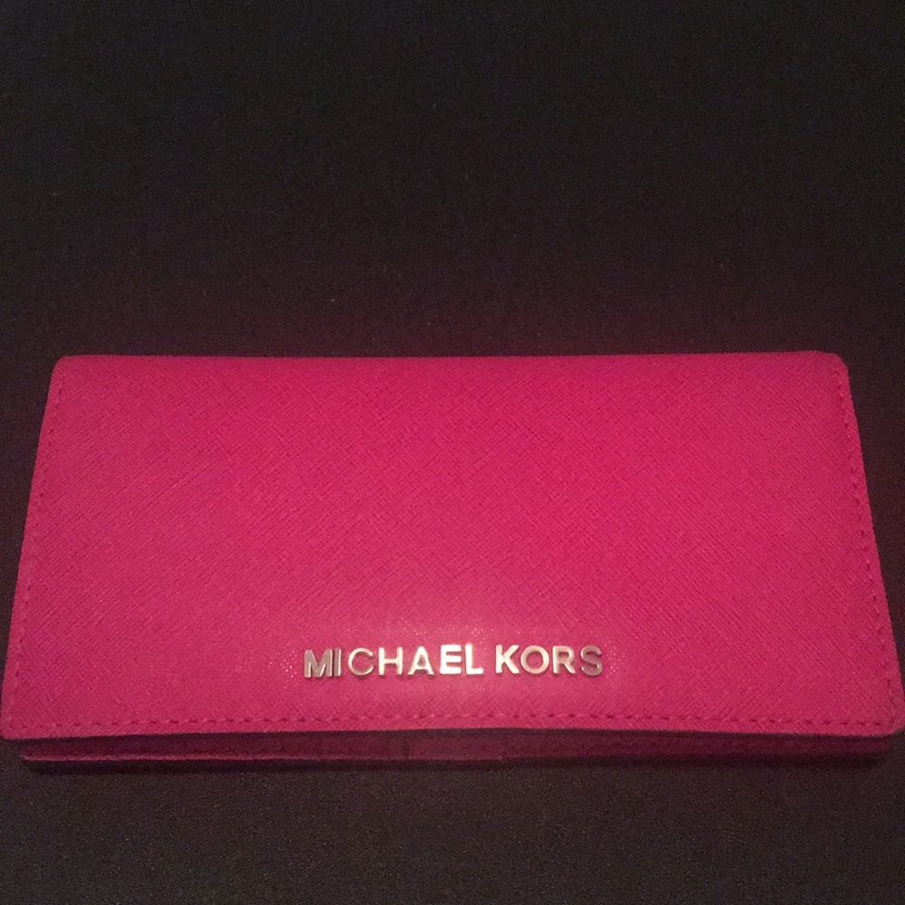 Michael Kors Fuchsia Large Slim Wallet